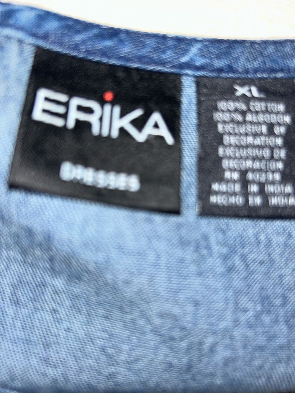 Erika Denim Dress in Blue with Black Tag - Picture 8 of 8